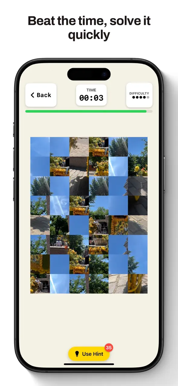 ScrapIt Puzzles photo gallery on iPhone