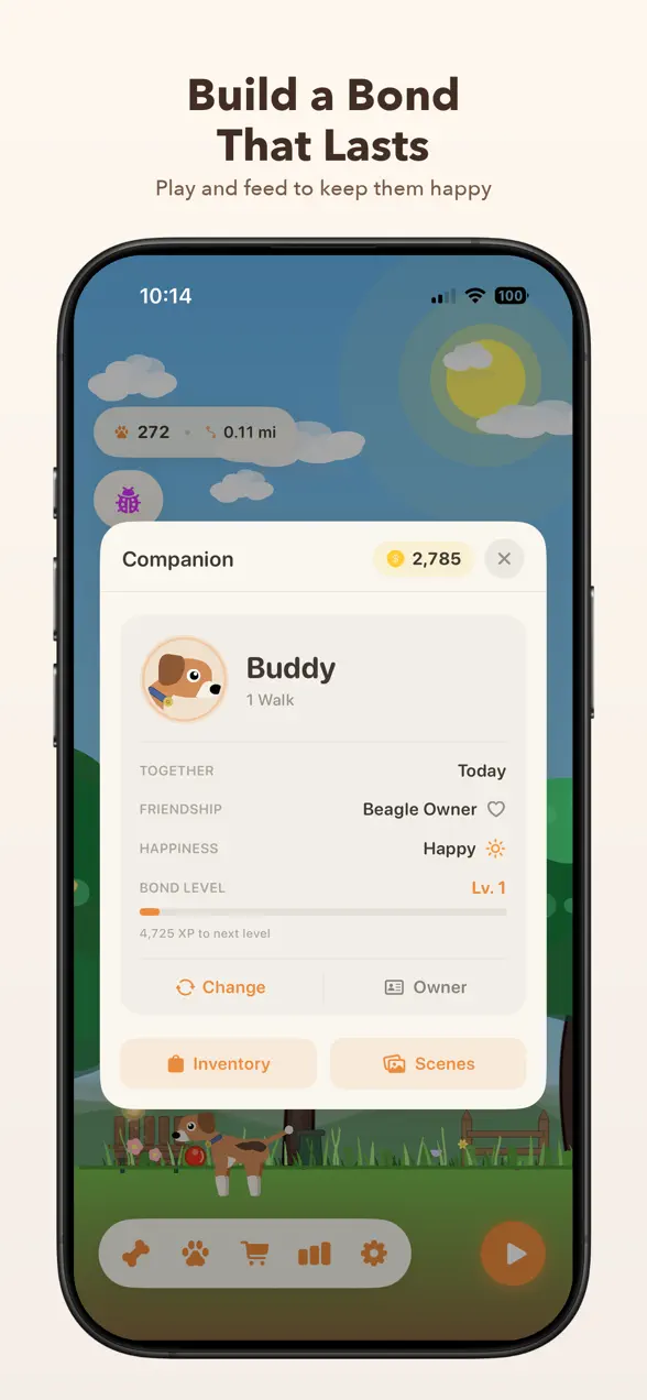 StepPup live walk tracking on iPhone