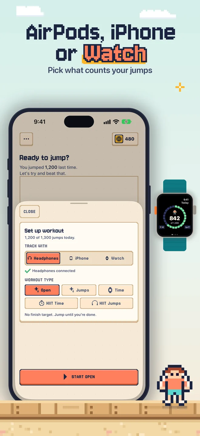 AirPods, iPhone or Watch: pick what counts your jumps