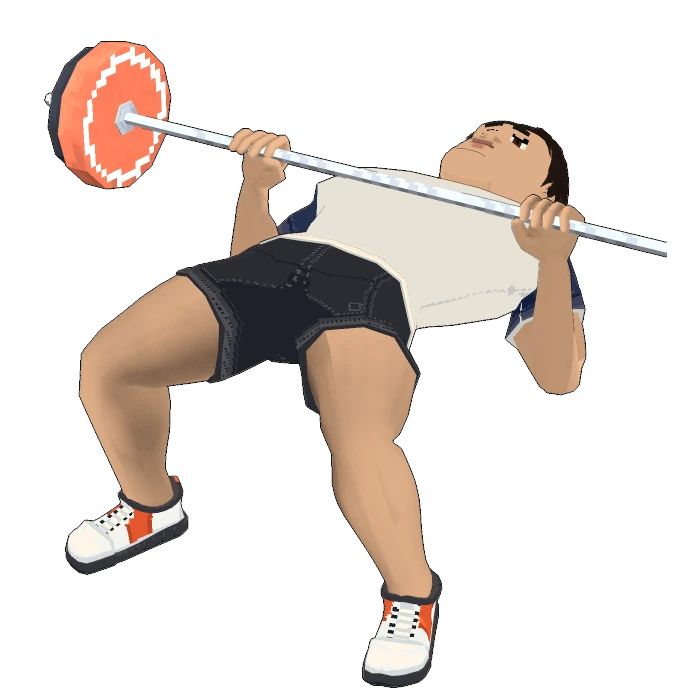 A lifter on the bench press