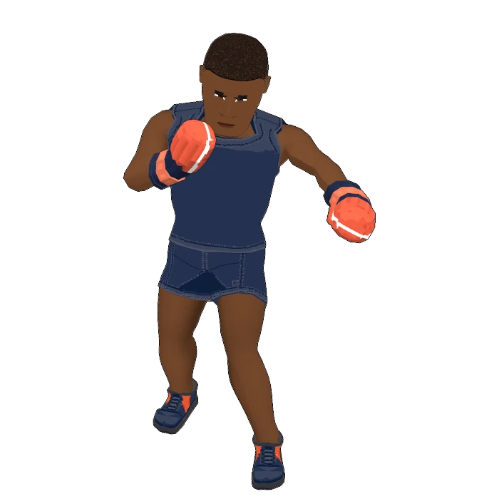 A lifter boxing with gloves on