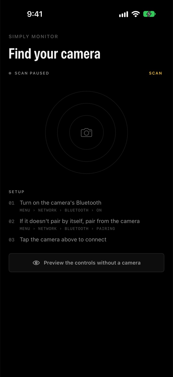 Connect screen
