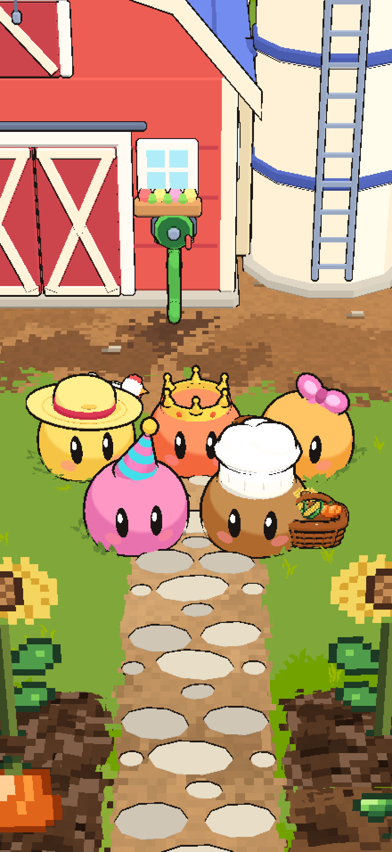 The crew in hats