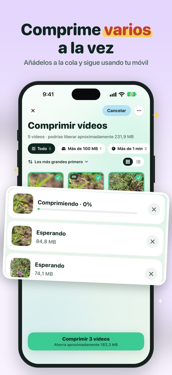 Comprime varios a la vez