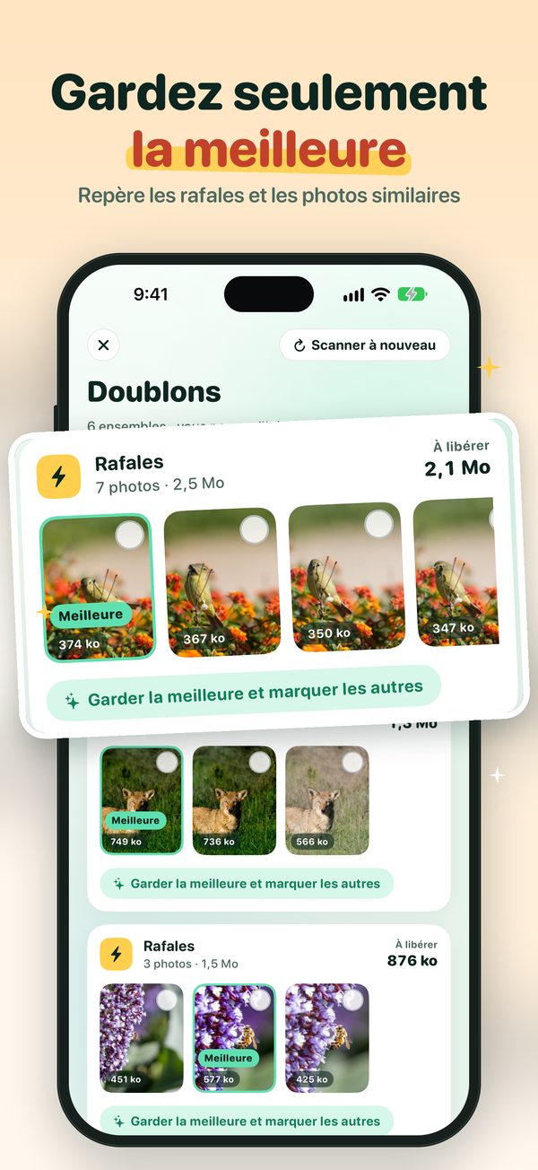 Ne gardez que la meilleure prise
