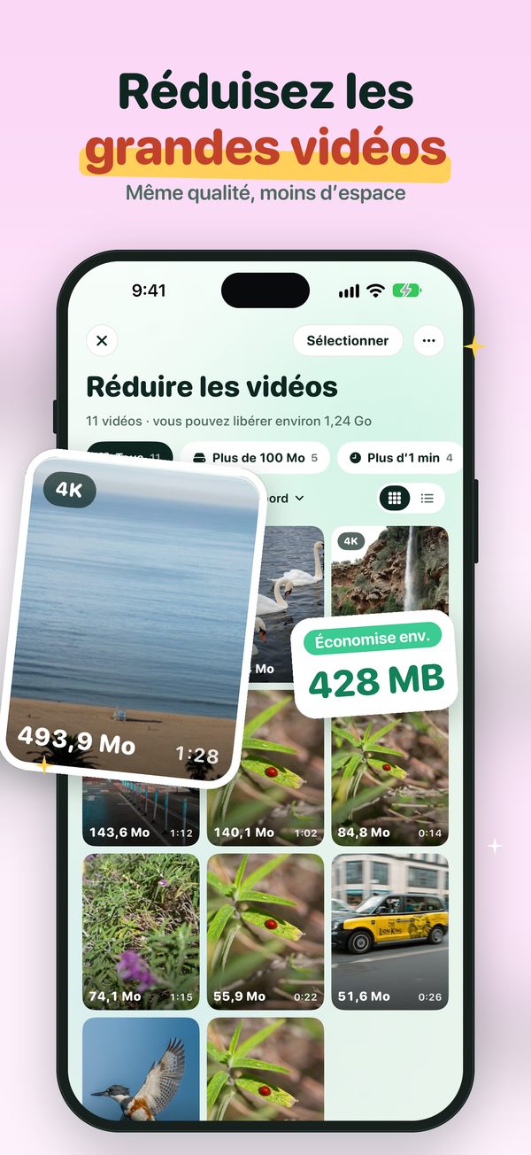 Réduisez les grosses vidéos