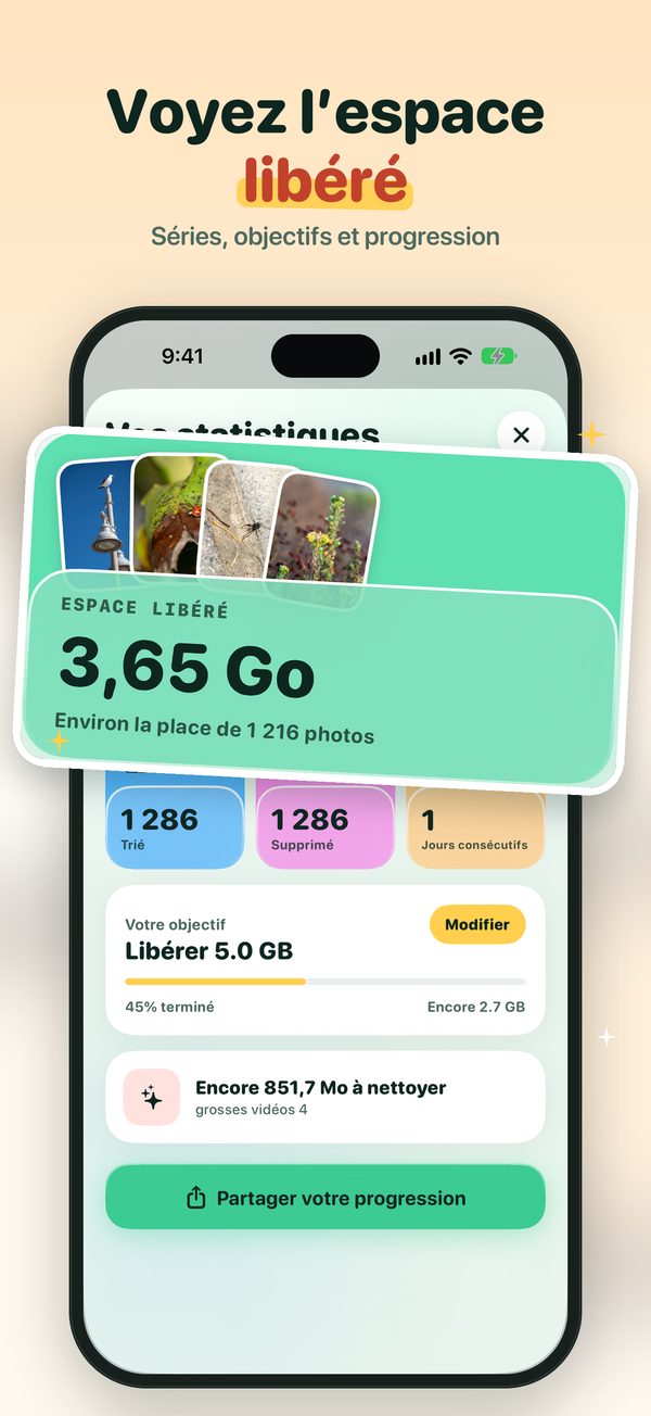 Voyez l’espace libéré